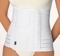 BORT 104150 PostOban® Thorax Abdominal Support Binder Post-Operative, Post Pregnancy, Abdominal Injury Post-Surgical Abdominal Binder Bariatric Belly Plus Size Made in Germany (White, Size 7/10.3")