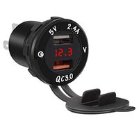 Malltop Consumer Electronics, Dual Port USB Car Fast Charger 30W Quick Charge QC 3.0 Voltmeter ForAll Cell Phone