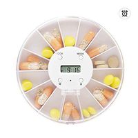 Weekly Pill Organizer 2 Times a Day Automatic Pill Dispenser 7 Day AM/PM with Alarm Reminders BPA-Free