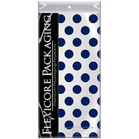 Flexicore Packaging | Polka Dot Gift Wrap Tissue Paper | Size: 15 Inch X 20 Inch | Count: 10 Sheets | Color: | DIY Craft, Art, Wrapping, Decorations (Navy Blue, 100 Sheets)
