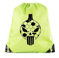 Soccer Party Favors | Soccer Drawstring Backpacks for Birthday Parties, Team events, and much more! - Lime CA2500SOCCER S6