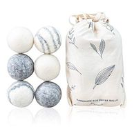 Eco Wool Dryer Balls, 100% Pure Wool, 6 Pack, XL - Natural Reusable Laundry Ball Set - Extra-Large, Eco-Friendly, Dryer Sheets and Fabric Softener Alternative - Anti Static, Reduces Drying Time