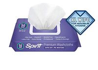 Healthy Spirit Disposable Washcloths 50 Count - Adult Wipes Extra Large, Adult Wipes for Incontinence and Cleansing, 8"x12", 50 Count, White