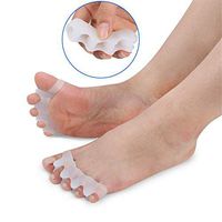 JUMERY-Toe Overlap Bunion Drift Corrector, Durable Soft Separators for Bunion Corrector Plantar Fasciitis Hammer for Toes Yoga Sports (Color : White)