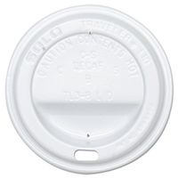 SOLO Cup Company Traveler Drink-Thru Lid, Fits 8 oz Hot Beverage Cups, White, 500/Carton