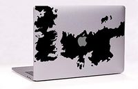 Game of Thrones World Map Macbook Decal Vinyl Sticker Apple Mac Air Pro Retina Laptop sticker (13" Macbook reflective apple logo)