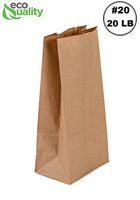 EcoQuality 1000 Brown Kraft Paper Bag (20 lb) Large - Paper Lunch Bags, Small Snacks, Gift Bags, Grocery, Merchandise, Party Bags (16 x 8 x 5.5 in.) (20 Pound Capacity)