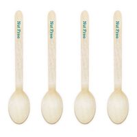 Dress My Cupcake Natural Wood 100-Pack Candy Buffet Spoons DIY Kit, Nut Free, Aqua