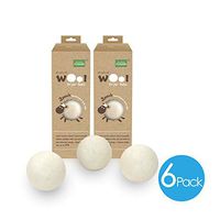 Wool Dryer Ball 6 pc.Set, Extra Large, Eco-Friendly, Softens Clothing Without Harsh Chemicals