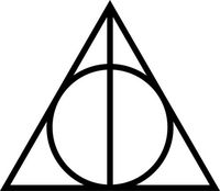 Harry Potter Deathly Hallows 3 inch HOLOGRAPHIC PREMIUM Decal | Magic | Sci Fi || Funny Bumper Sticker | Woman Mom Family Children| Safety| Window | Macbook | Car Truck SUV Van Motorcycle Helmet