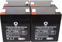 12V 5Ah Rechargeable Sealed Lead Acid Replacement Battery SPS Brand (4 Pack)