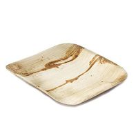 Tableclothsfactory 100 Pcs Natural 7.2" Square Eco-Friendly Palm Leaf Disposable Plates