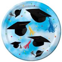 Cap Toss 9" Dinner Plates Graduation Party Supplies