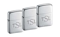 Personalized 1941 Zippo Lighters Set of 3 with Free Engraving in Roman Monogram Font