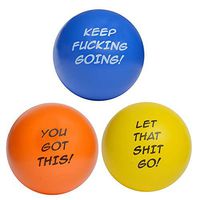 Motivational Stress Balls for Adults Anxiety Stress Relief Hand Therapy Exerciser Squeeze Fidget Toy Strengthener (3pack)