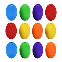 Special Supplies Egg Pencil Grips for Kids and Adults Colorful, Cushioned Holders for Handwriting, Drawing, Coloring - Ergonomic Right or Left-Handed Use - Reusable (12-Pack)
