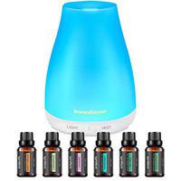 InnoGear Essential Oil Diffuser with Oils, 150ml Aromatherapy Diffuser with 6 Essential Oils Set, Aroma Cool Mist Humidifier Gift Set