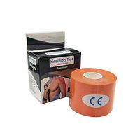 Sports Physiotherapy Kinesiology Tape Latex Free, Breathable for Swimming and Sternum or Sports Direct 2in*16.4ft (5cm×5m) 1 roll (Orange)