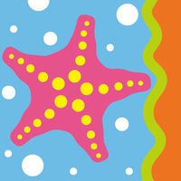 Tropical Starfish Cocktail Napkins