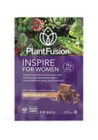 PlantFusion Inspire Women Protein Powder | Plant Based Vegan Protein Supplement | Balances Stress & Female Hormones | Supports Metabolism, Hair & Nails | Travel Packs |Chocolate, 12 Single