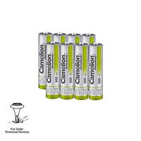 Camelion AAA NH Solar Rechargeable Batteries 600mAh (8 Counts) for Solar Powered Devices, Solar Lawn Light, Solar Light, Solar lamp, Lawn Light, Free Battery Storage Box