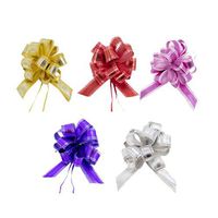 SUPVOX 5pcs Christmas Gifts Bows Pull Bows Gift Ribbon Bows Gift Wrap Bows for Christma Birthday Wedding Gift Present Wrapping (Mixed Color)