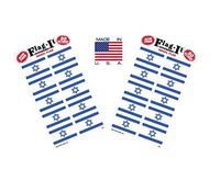 Made in The USA! 2 Packs of Flag-It Israel Flag Stickers, 100 Israeli Sticker Decals