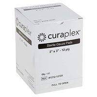 CURAPLEX STERILE, Gauze PAD, Woven, 3IN X 3IN, 12-PLY, 100/BX 24BX/CS (CASE)