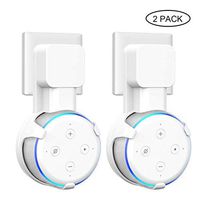 SPORTLINK Echo Dot (3rd Gen) Wall Mount, A Must Dot Accessories with Cord Arrangement Hide Messy Wires (White - 2 Pack)