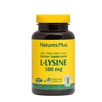 NaturesPlus L-Lysine - 500 mg, 90 Vegetarian Capsules - Amino Acid Supplement, Commonly Used for Cold Sores, Promotes Gut Health, May Provide Anxiety Relief - Gluten-Free - 90 Servings