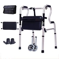 Walking Frame Aids Compact Folding Walker with Sitting Board Drive and Wheels Light Weight Medical Walker for Elderly, Seniors, Handicap, Disabled Max 180 kg (400 lbs)