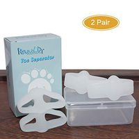 Revival.Dr Toe Separators and Big Toe Protector,Pack of 4 Soft Silicone Elastic Care Pads, Cushion Sleeve Splint,Toe Thumb Bone Overlapping Corrector (white)