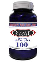 Robust & Healthy Supreme B Complex All B Vitamins B12 Cobalamin B1 Thiamin B2 Riboflavin B3 Niacin B5 Pantethine B6 Pyridoxine B7 Biotin B9 Folic Acid Healthy Metabolism & Immune System Made in USA