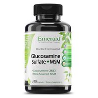 Emerald Labs Glucosamine Sulfate with MSM - Joint Support - Supports Alleviation of Pain, Stiffness, Supports Joint Friction, Supports Cartilage - 240 Capsules