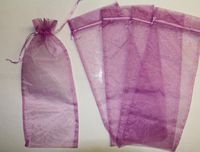 6x14 Organza Sheer Bags - Bottle/Wine Bags Gift Pouch - Lavender (12pc/$0.90 each)