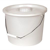 PCP Commode Bucket with Lid and Handle, White