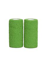HealiT SafeGrip™ Cohesive Bandage 4inch-Wide Self-Adhering Performance Athletic Wrap Medical Tape, Flexible Breathable, Sports Tape Ideal for Stretch Ankle Sprains, Swelling, Wrist - Green - 2 Pack