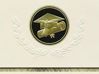 Signature Announcements Jefferson High School (Festus, MO) Graduation Announcements, Presidential style, Basic package of 25 Cap & Diploma Seal. Black & Gold.