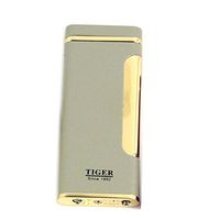 WO Ultra Thin Windproof Refillable Butane Gas Cigar Cigarette Lighter (Gray)