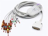 Fitness and Activity Data Analysis Cable, for Mortara ELI50 ELI100 ELI200 Integrated Leadwire, 10 Leads Body Composition Tester Cable, 15 Pinnnnnns, 3m Length, 4.0 Banana Insert Ending