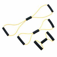 CanDo Bowtie Tubing Exerciser Full Body Set, Yellow, 14/22/30 Inch