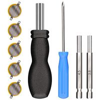 Triwing Screwdriver Set, 5 Pack CR1616 Batteries with Tabs Bundled with 3.8 mm & 4.5 mm Security Screwdriver Game Bit Tool Set for GameBoy Color and GameBoy Advance Games - Batteries Individually Pack