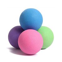 Lacrosse Balls Massage for Muscle Knots & Myofascial Release, Deep Tissue Back & Foot Massage Ball, Plantar Fasciitis & Trigger Point Yoga Therapy, Relieve Pain, Alleviate Stress, Set of 4