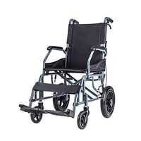 YangMi Wheelchair- Folding Lightweight Elderly Disabled Trolley Small Ultra Light Portable Travel Wheelchair (Color : Black, Size : 89x57x94cm)