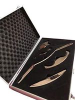 Professional 5 Piece Medical Grade Stainless Steel IASTM Tools Set -Reduce Muscle Pain,Massage Tendon,Myofascial Releaser and Breaking up Scar Tissue for Graston,ASTYM, IASTM