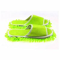GOOTRADES Dust Mop Slippers Comfortable Removable Shoes Floor Cleaner, Green
