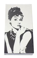 The Joy of Light Designer Matches Audery Hepburn On Black & White Embossed Matte 4" Collectible Matchbox