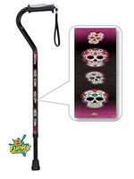 Adjustable Aluminum Gel Grip Walking Cane Day of The Dead