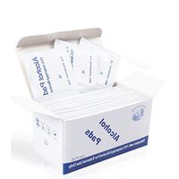 Healifty 200Pcs Alcohol Prep Pads 70% Medical Gauze Pads Isopropyl Tissue Nonwoven Wipes First Aid Rescue Supply for Home Phone Outdoor