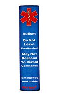 Autism Help Belt® Medical Alert Seat Belt Cover with Inside Pocket (Blue)